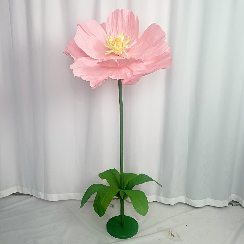 Super-large Paper Poppy Flowers 1pc Super-large Artificial Poppy Flowers - Fell To The Ground Decoration for Shopping Mall, Wedding Scene - Paper Art Flowers