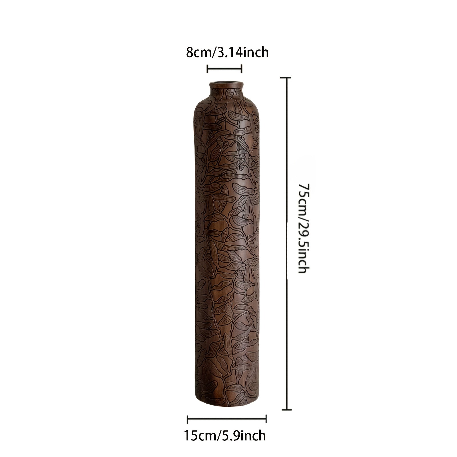 One Piece of a 29-Inch Tall Large Resin Floor Vase, Featuring Modern Simplicity for Home Decoration. Ideal for Living Rooms, Bedrooms, Kitchens, Weddings, Centerpieces, And As New Year Gifts for Loved Ones Or Housewarming Presents.