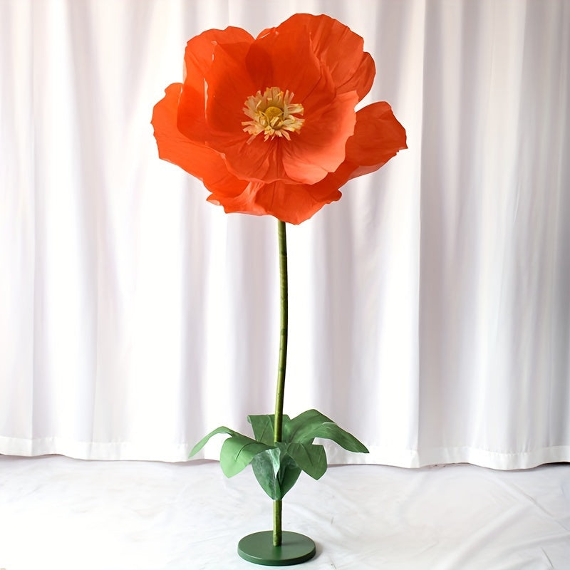 Super-large Paper Poppy Flowers 1pc Super-large Artificial Poppy Flowers - Fell To The Ground Decoration for Shopping Mall, Wedding Scene - Paper Art Flowers